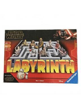 Star Wars Labyrinth Board Game Family Maze Game Ages 7+ Rey Version COMPLETE